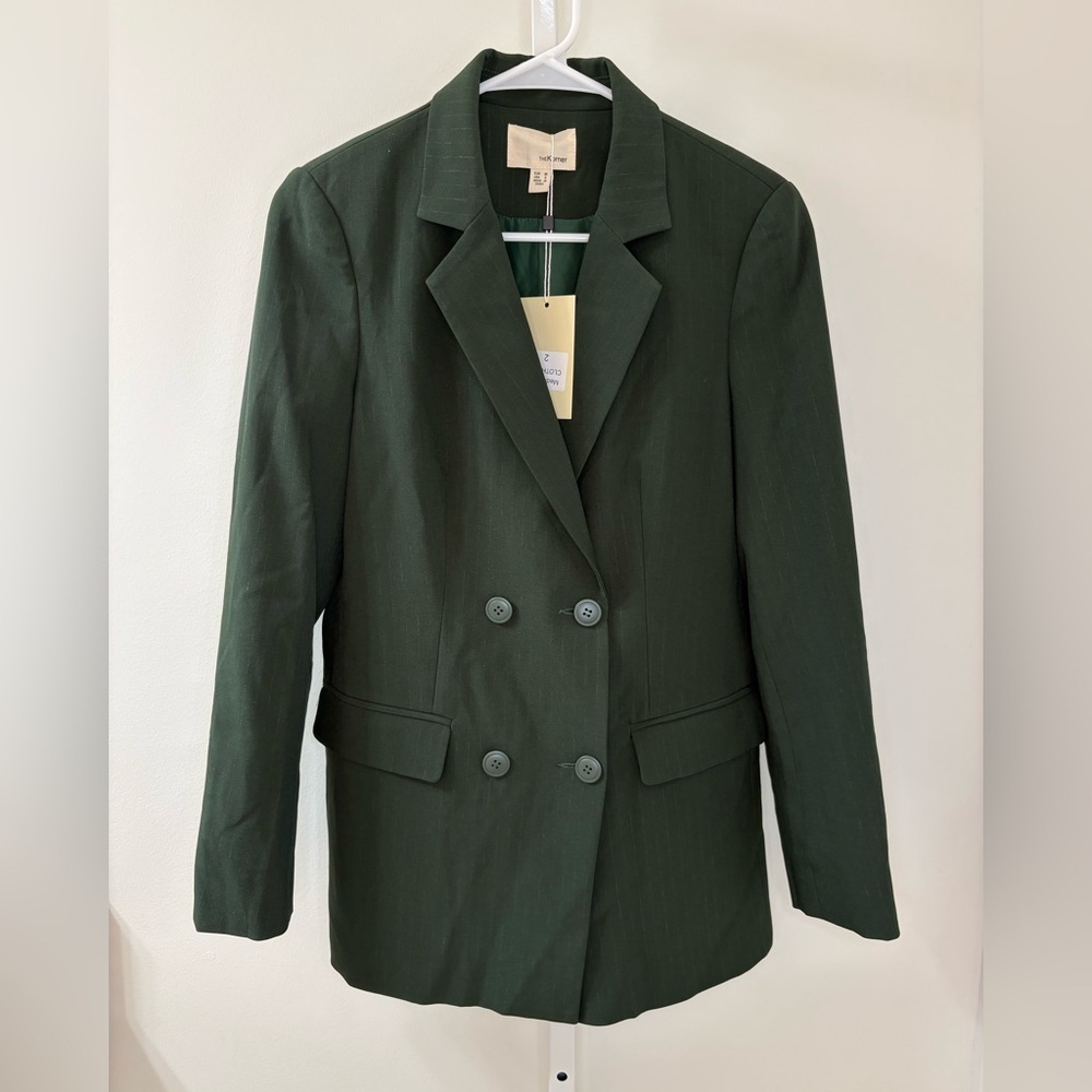 The Korner Forest Green Tailored Blazer Jacket Women’s Size S NWT